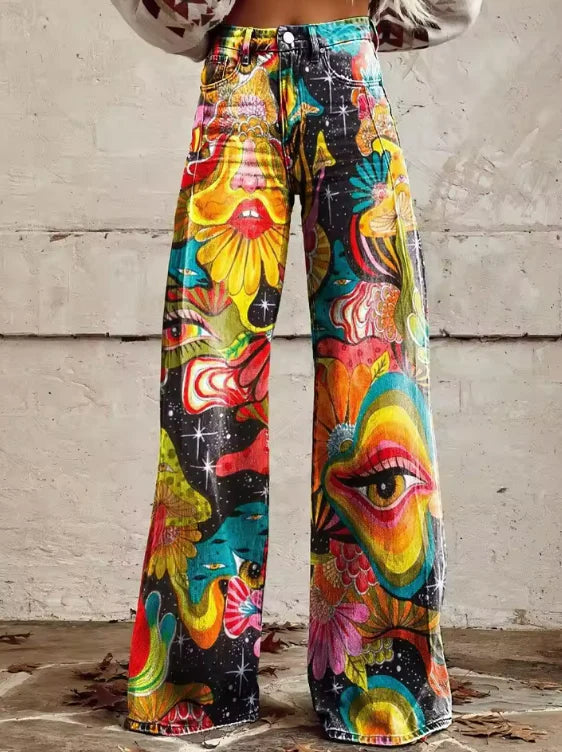 Bessie | Multicolor Wide Leg Pants