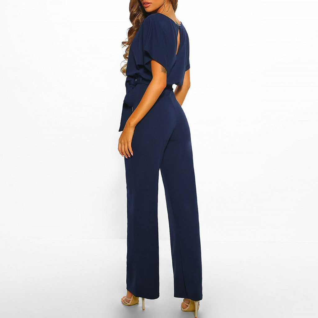 Stylish Wrap Jumpsuit For Women