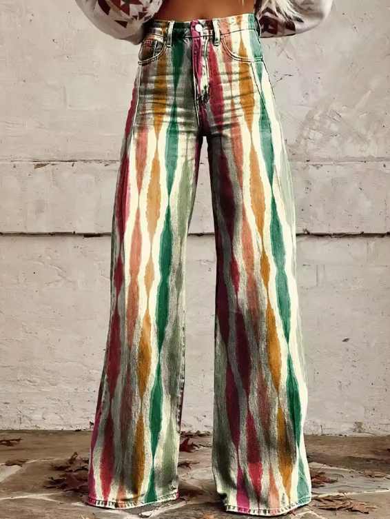 Queenie | Multicolor Wide Leg Pants