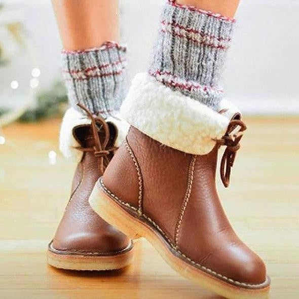 Elegant Women’s Lace-Up Winter Boots