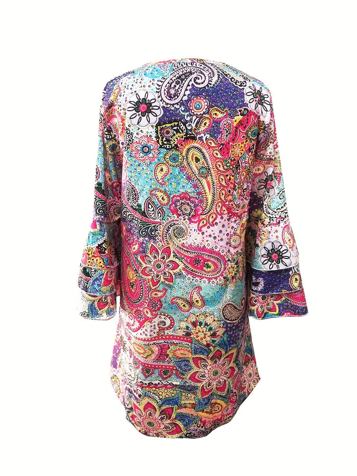 Bohemian Geometric Pattern Dress for Women