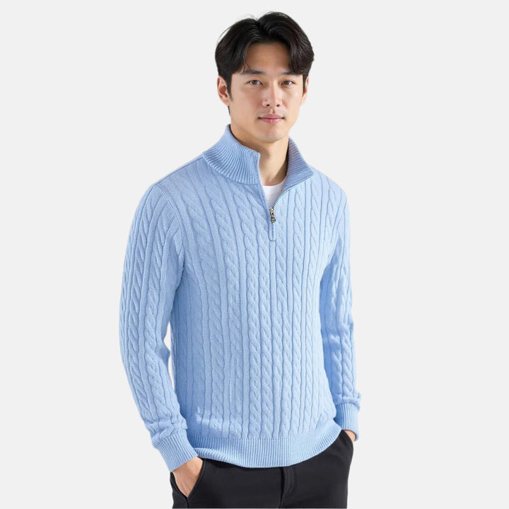 Delbert | Luxe Zip-Up Knit Sweater