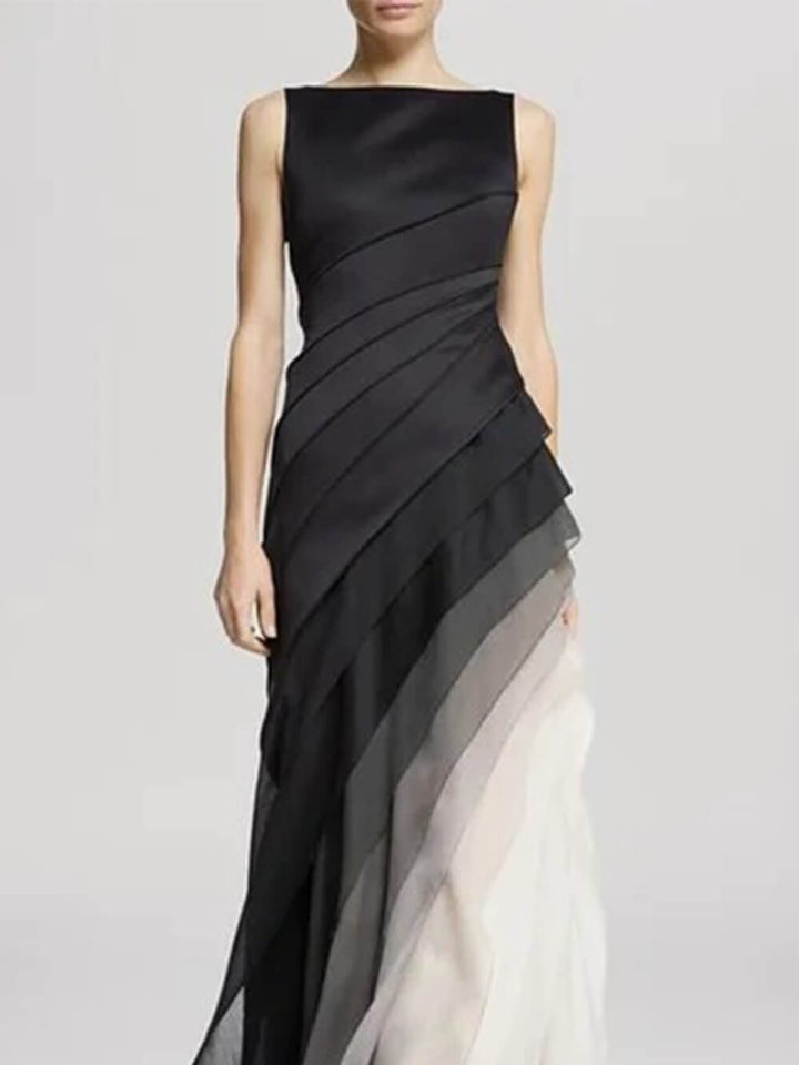 Sleeveless Ombre Tiered Gown for Women