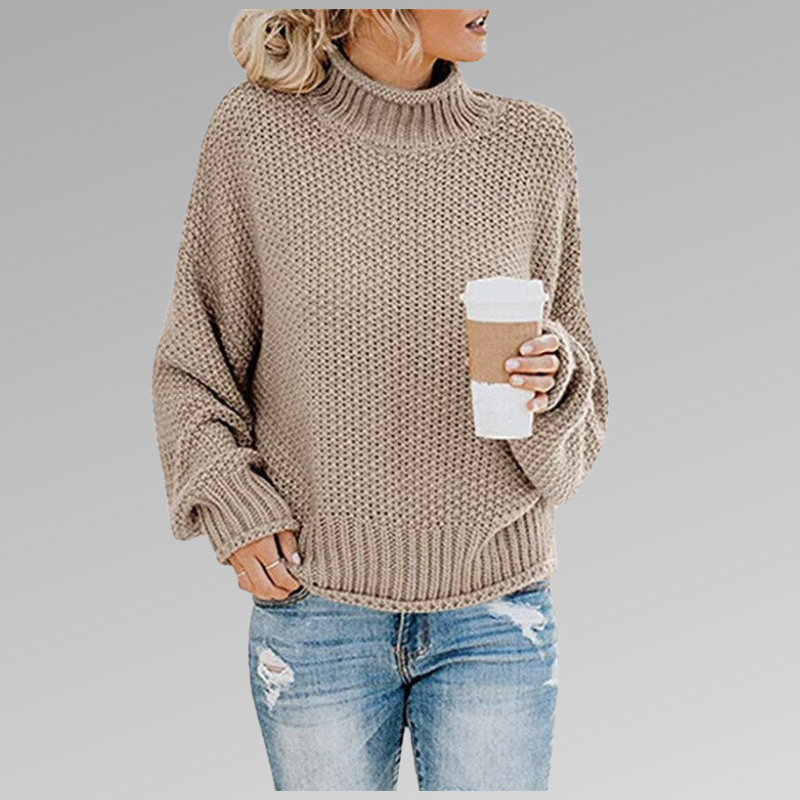 Knitted Turtleneck Sweater for Women