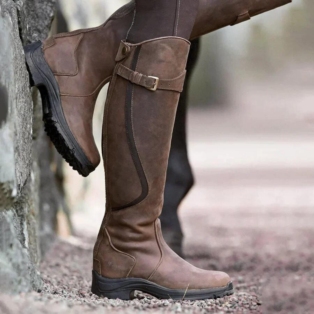 Women's Low Heel Knee-High Riding Boots