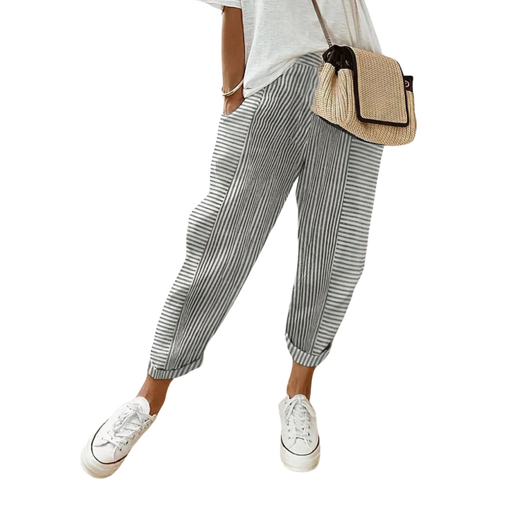 Women's Striped Loose-Fit Track Pants