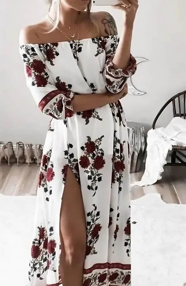 Off-Shoulder Long Dress For Women