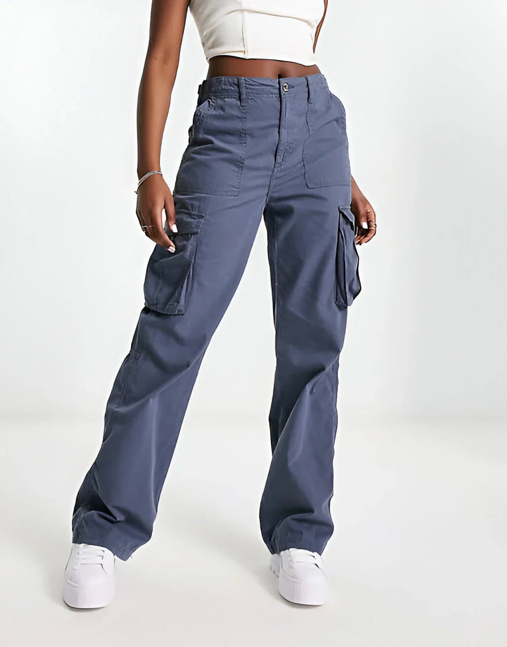 High Waist Cargo Pants for Women