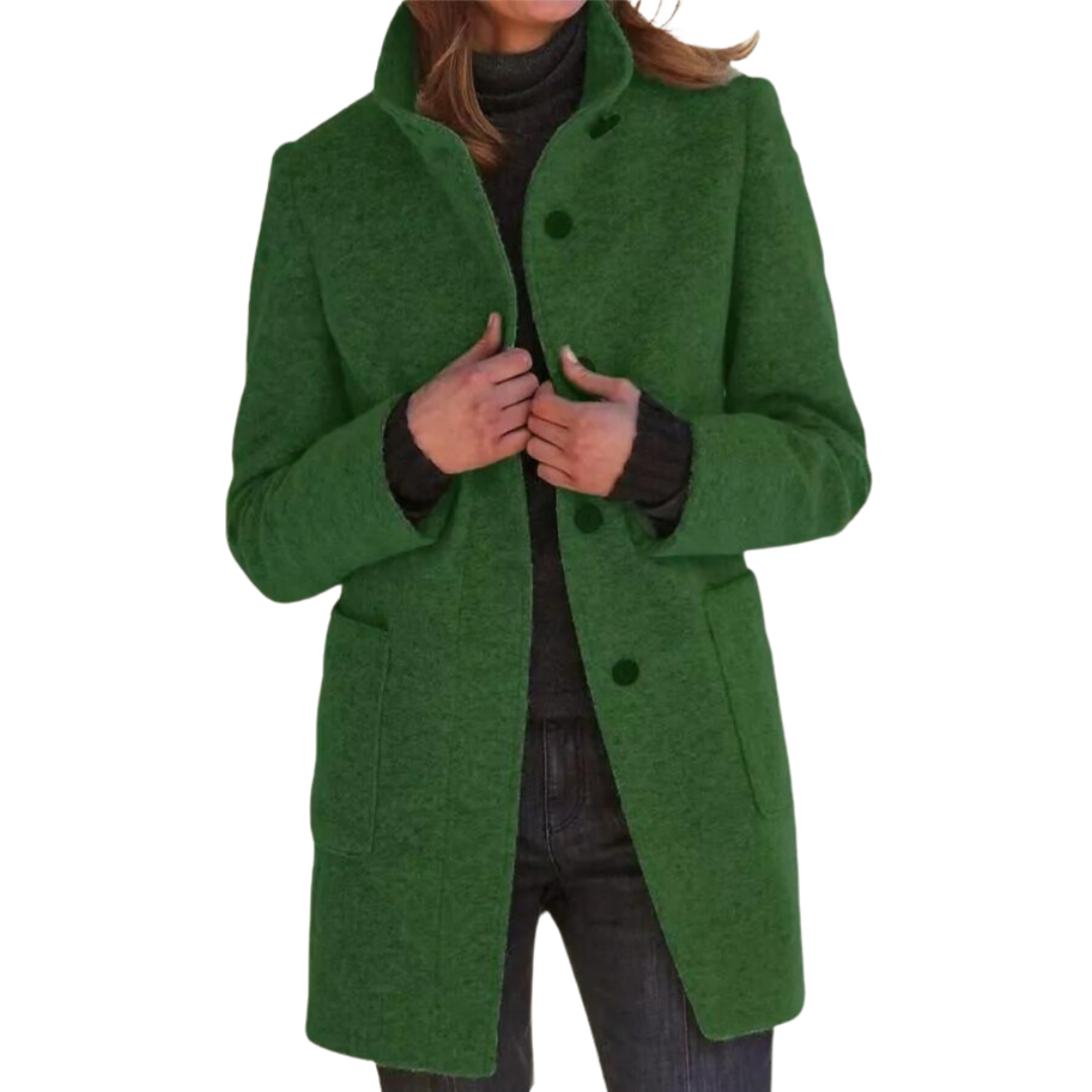 Timeless Stand-Up Collar Coat For Women