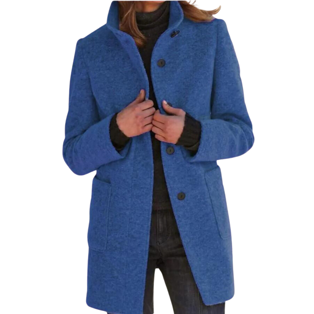 Timeless Stand-Up Collar Coat For Women