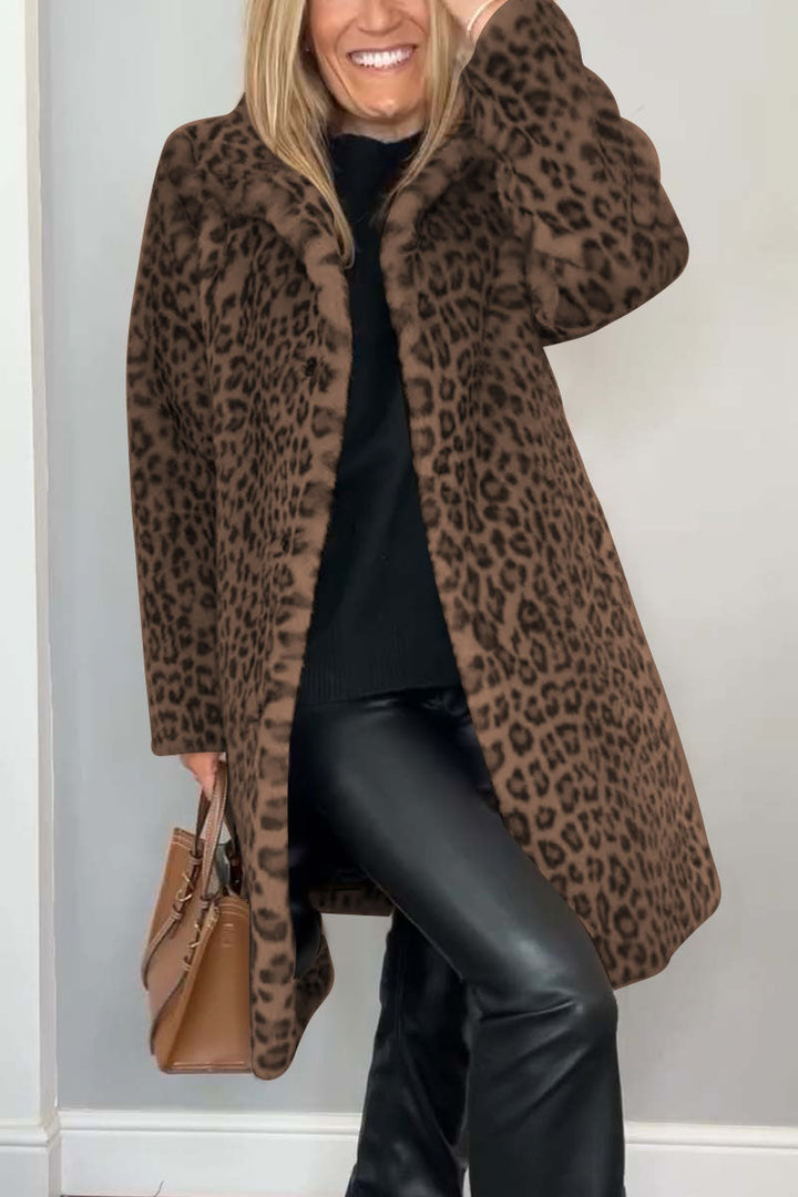 Arda | Leopard Luxe Faux Fur Coat