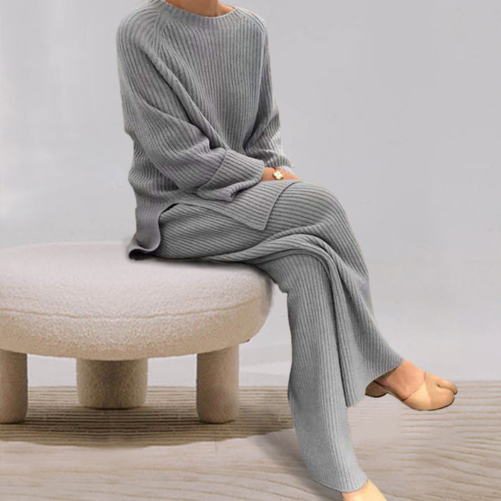 Soft Knit Sweater & Trouser Set For Women