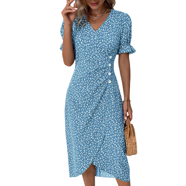 Floral Print Wrap Dress for Women