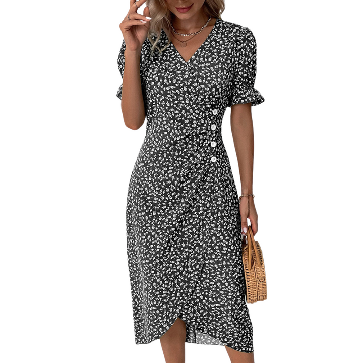 Floral Print Wrap Dress for Women