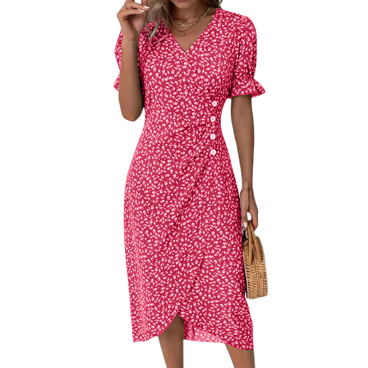 Floral Print Wrap Dress for Women