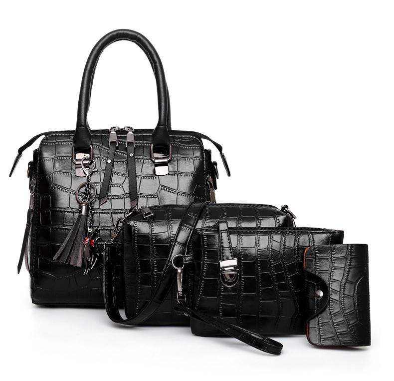 Luxury Crocodile Pattern Handbag Set for Women