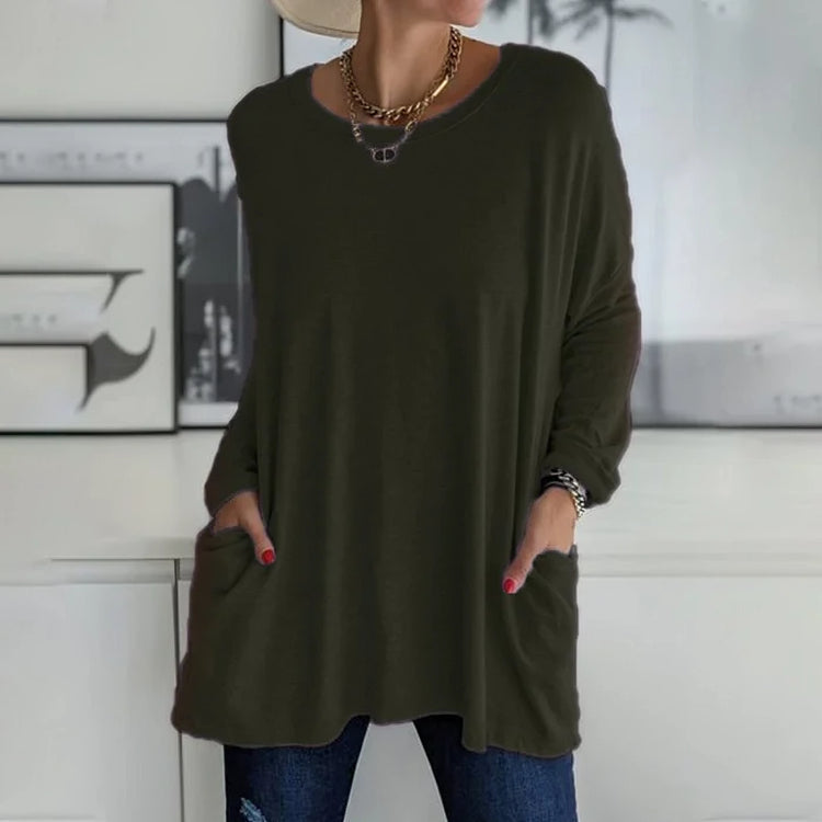 Baggy Long Sleeve Tunic Top for Women