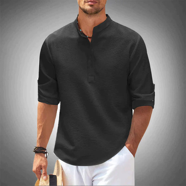 Modern Half-Open Neck Men’s Polo Shirt