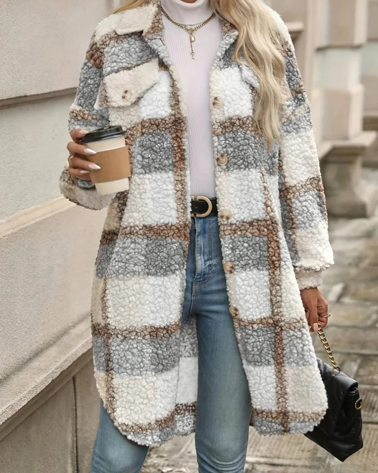 Marilla | Cozy Plaid Coat