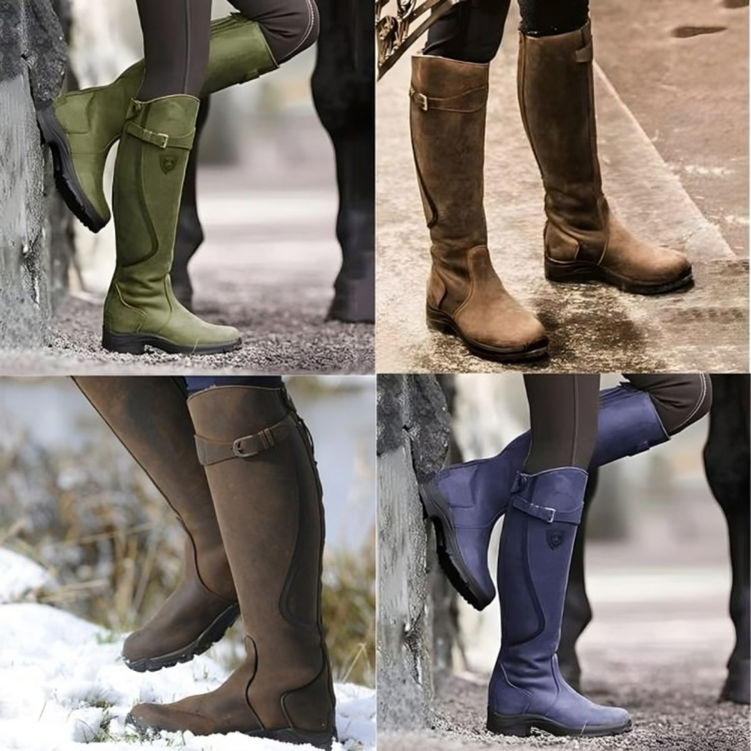 Women's Low Heel Knee-High Riding Boots