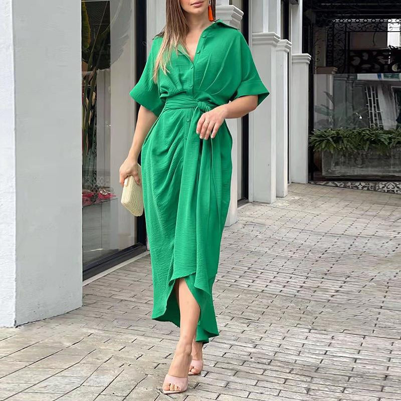 Relaxed Fit Button-Up Maxi Dress For Women