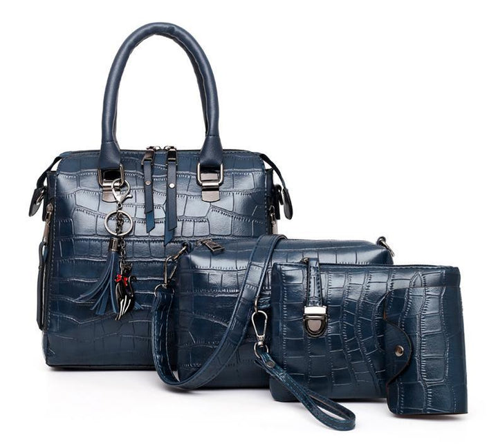 Luxury Crocodile Pattern Handbag Set for Women