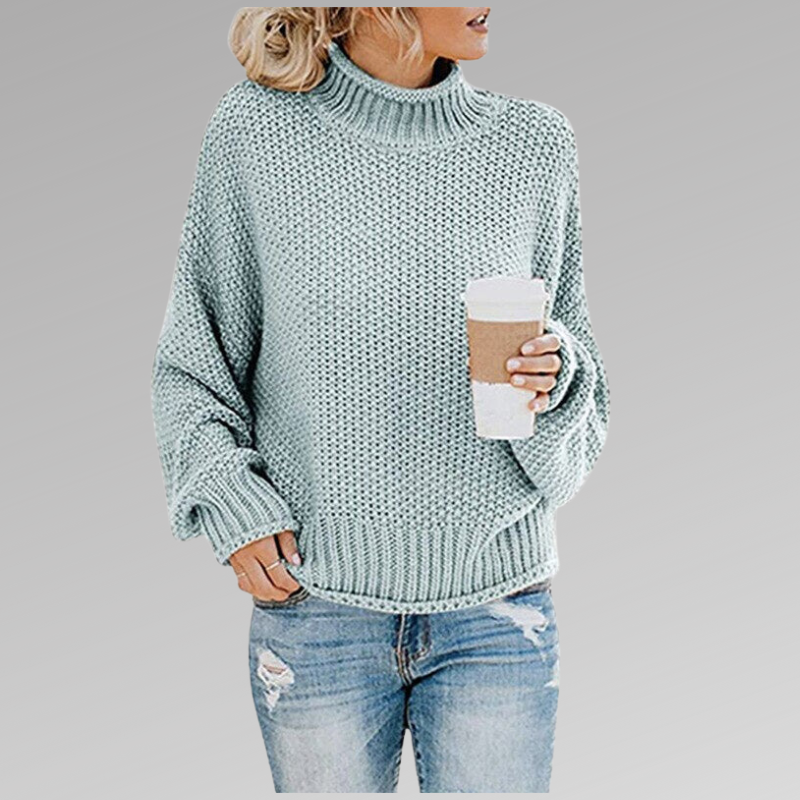 Knitted Turtleneck Sweater for Women