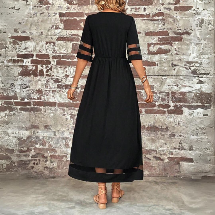 Long Round-Neck summer Dress for women