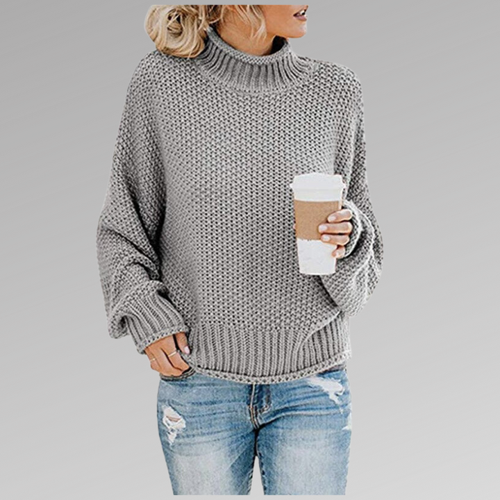 Knitted Turtleneck Sweater for Women