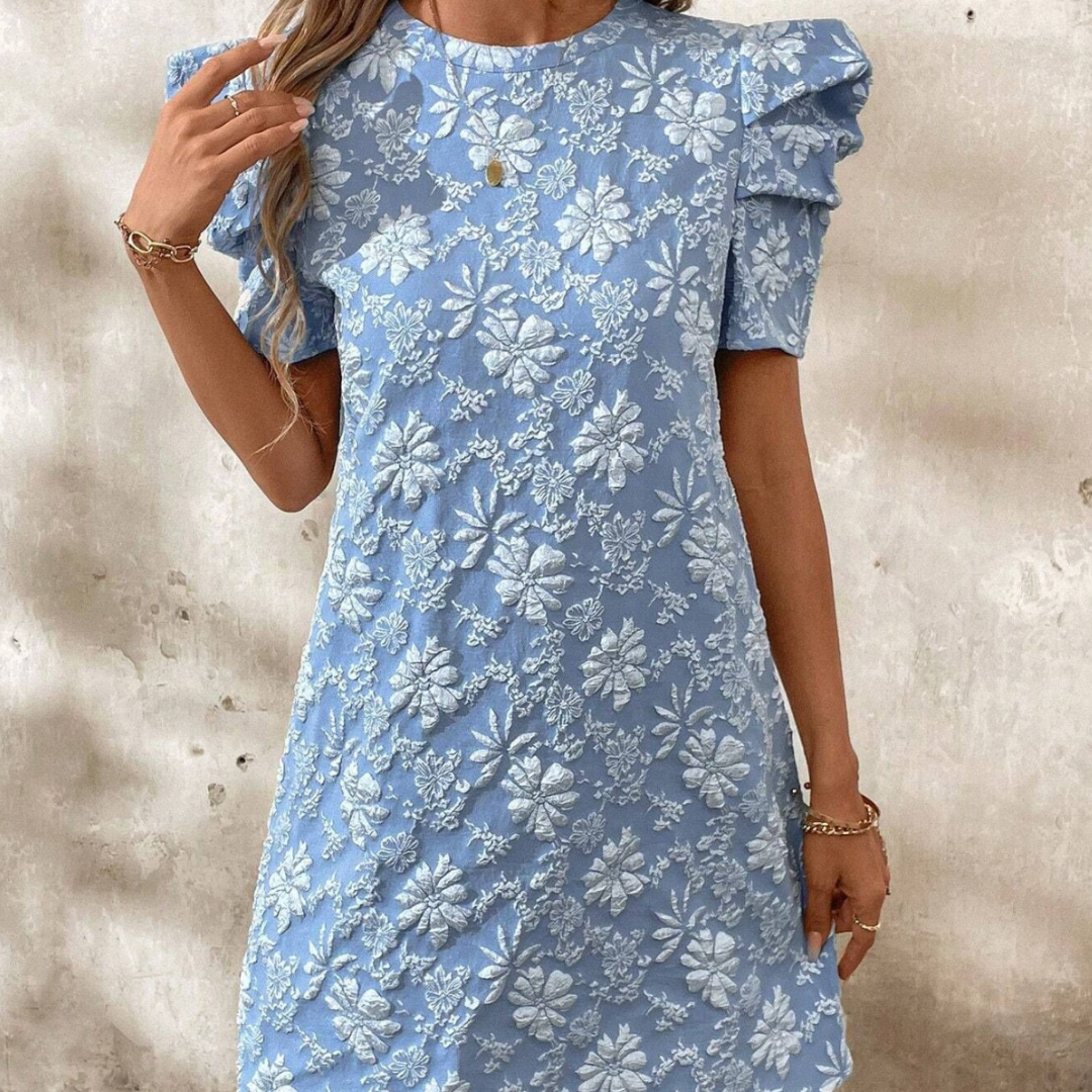 Florana | Romantic Puff-Sleeve Floral Dress