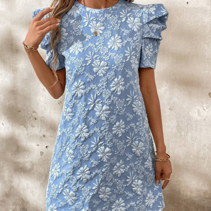 Florana | Romantic Puff-Sleeve Floral Dress