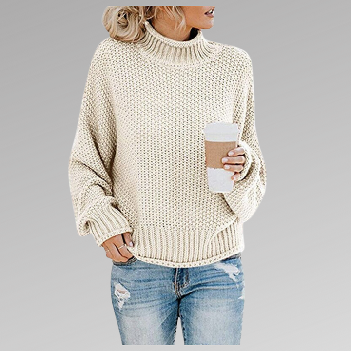 Knitted Turtleneck Sweater for Women