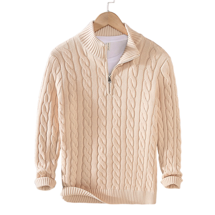 Delbert | Luxe Zip-Up Knit Sweater