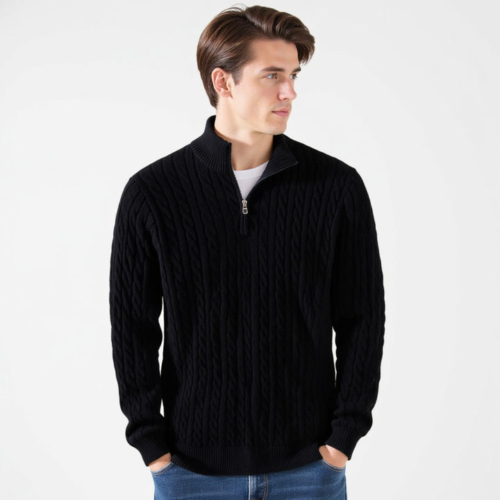 Delbert | Luxe Zip-Up Knit Sweater