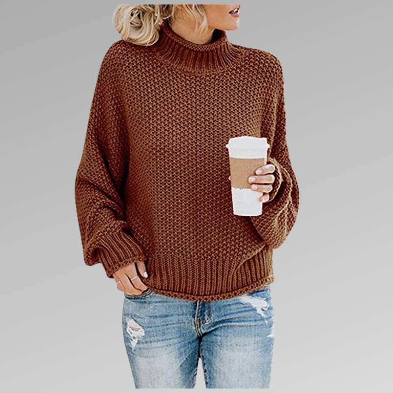 Knitted Turtleneck Sweater for Women