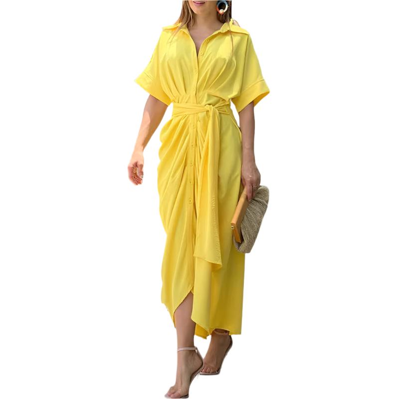 Relaxed Fit Button-Up Maxi Dress For Women