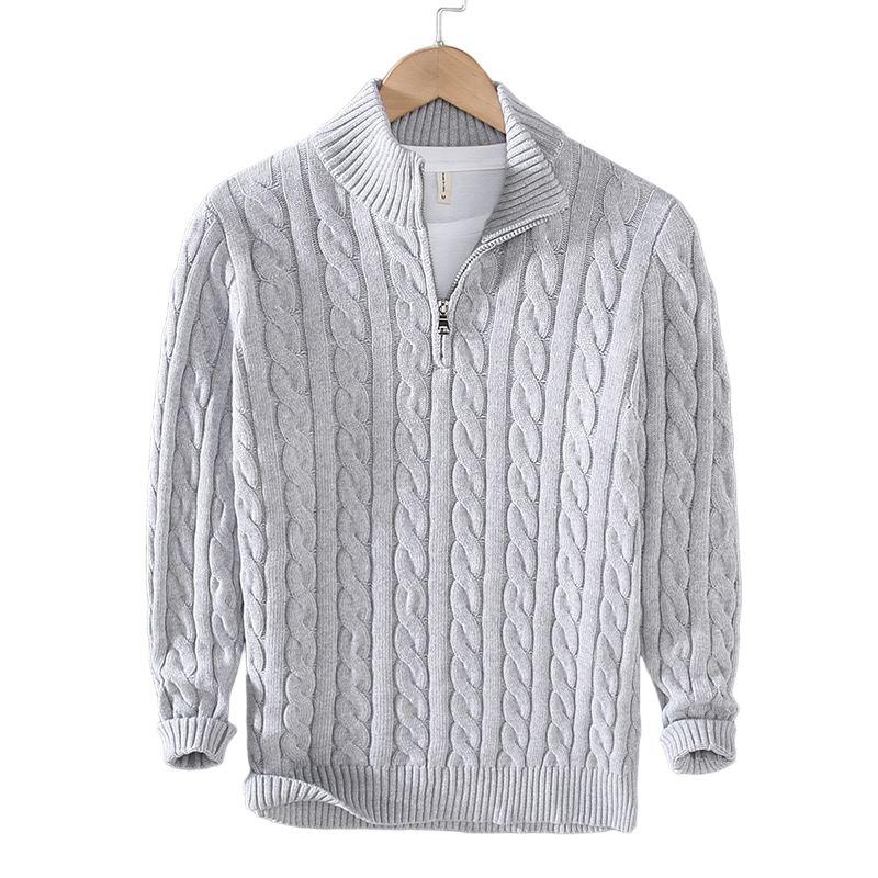 Delbert | Luxe Zip-Up Knit Sweater