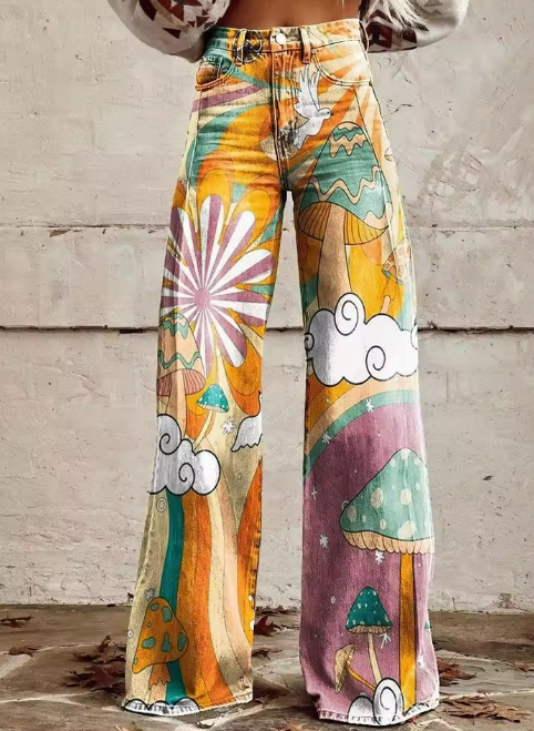 Kerry | Multicolor Wide Leg Pants