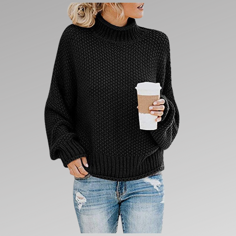 Knitted Turtleneck Sweater for Women