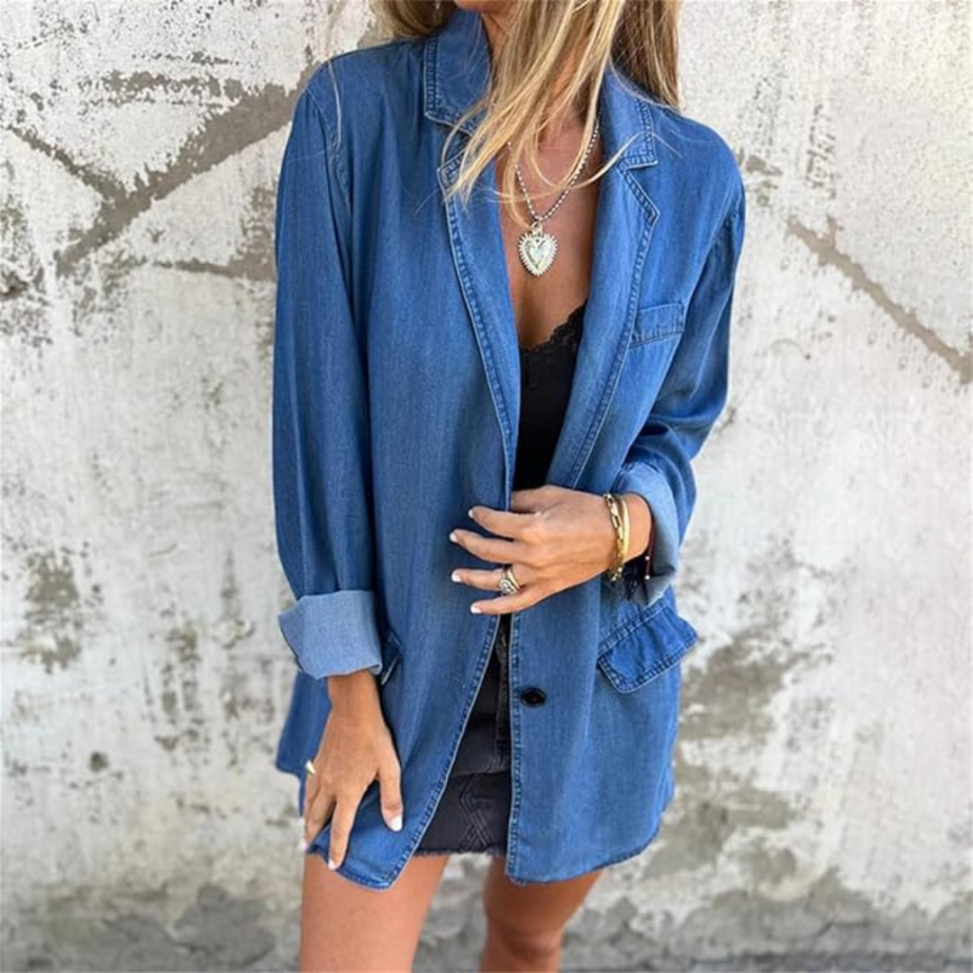 Delima | Relaxed-Fit Denim Blazer for Women