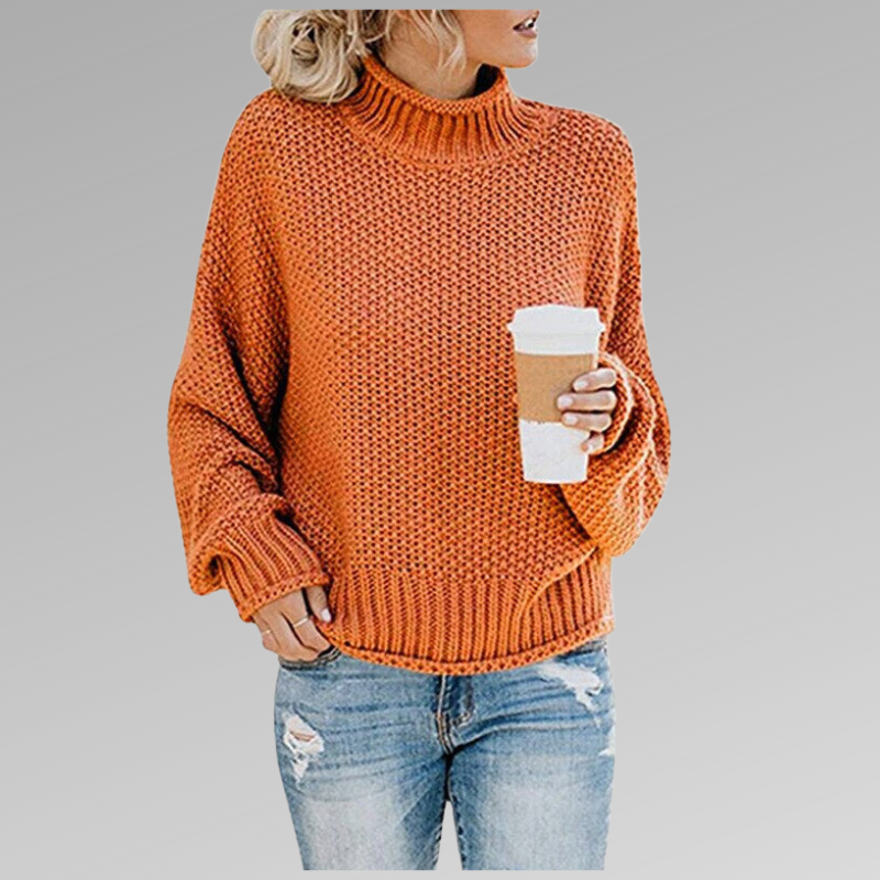 Knitted Turtleneck Sweater for Women