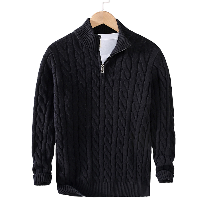 Delbert | Luxe Zip-Up Knit Sweater