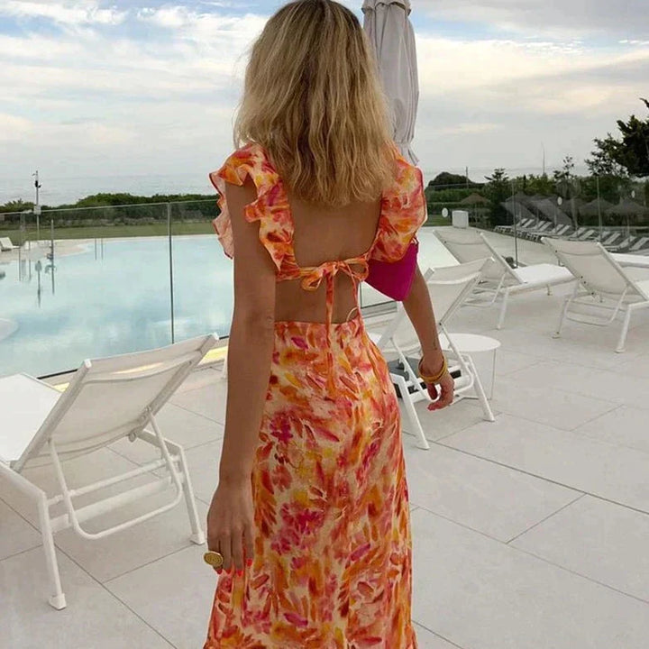 Fashion Ruffle Maxi Dress for Women