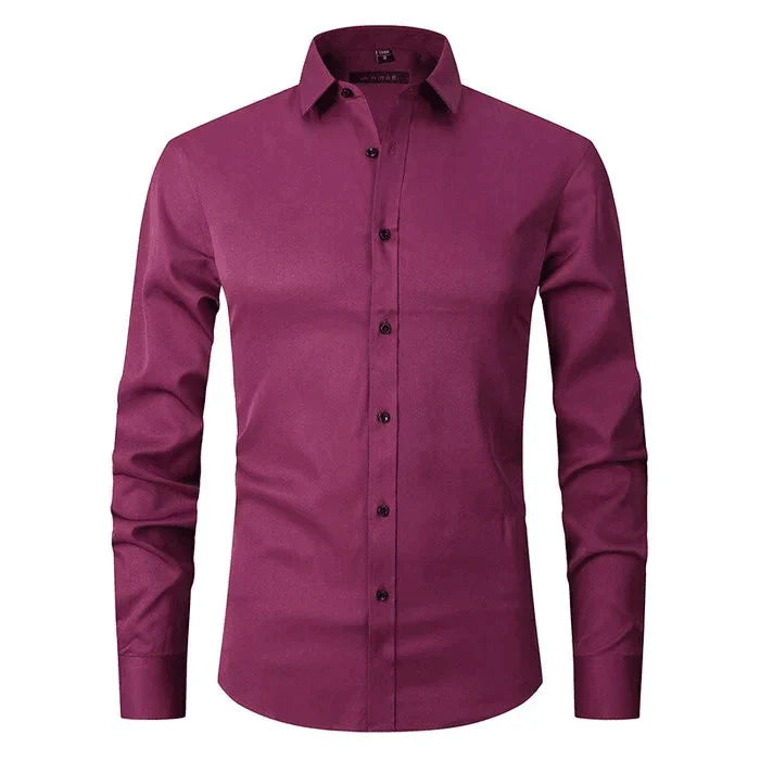 Men's Wrinkle-Free Long Sleeve Business Shirt