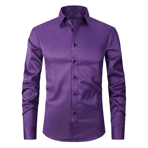 Men's Wrinkle-Free Long Sleeve Business Shirt