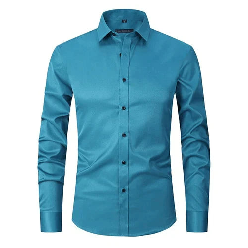 Men's Wrinkle-Free Long Sleeve Business Shirt