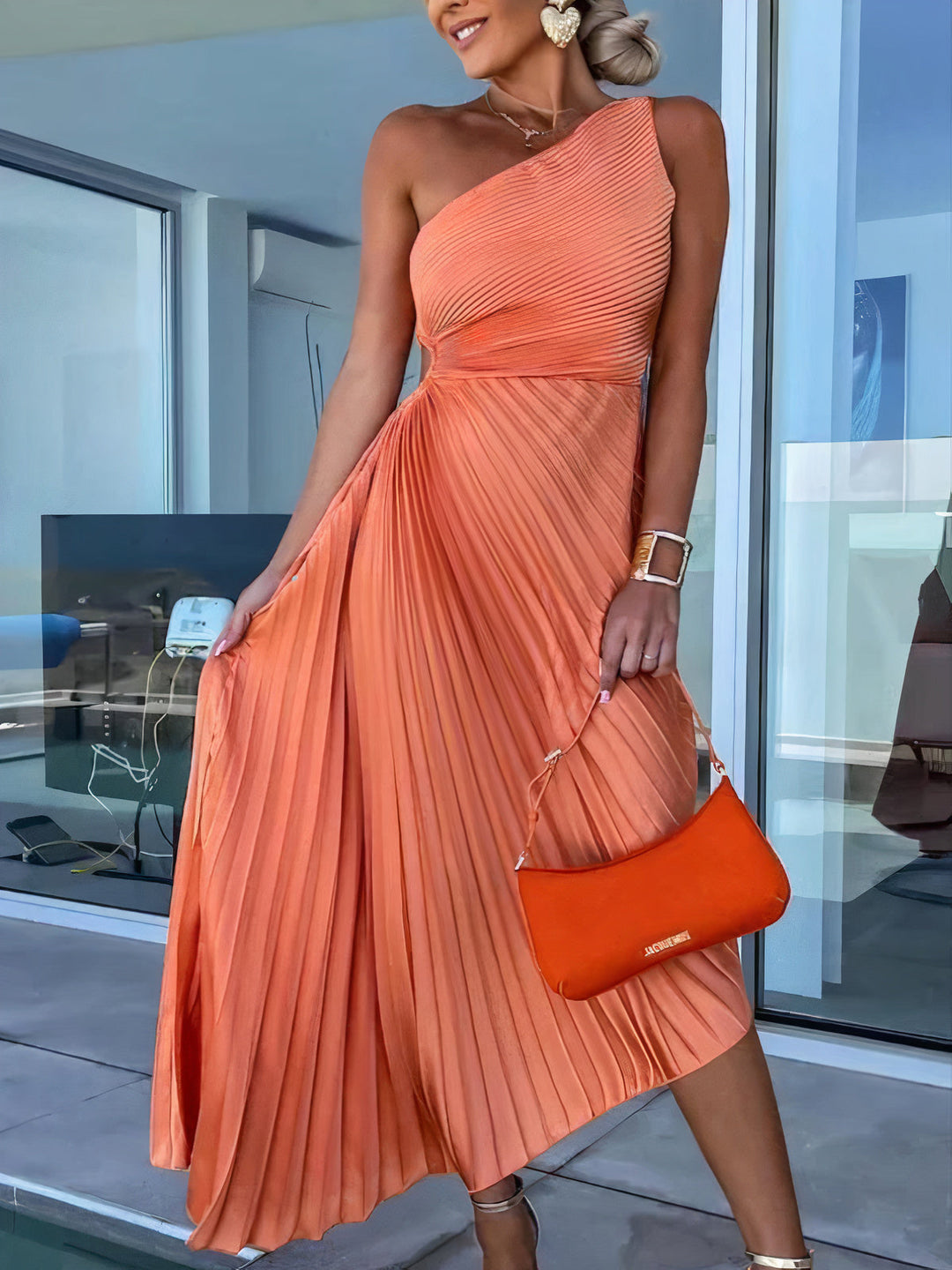 Women's Elegant One Shoulder Dress