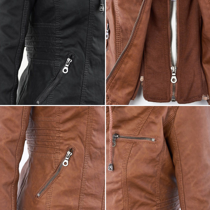 Gwenda | Chic Vegan Leather Jacket