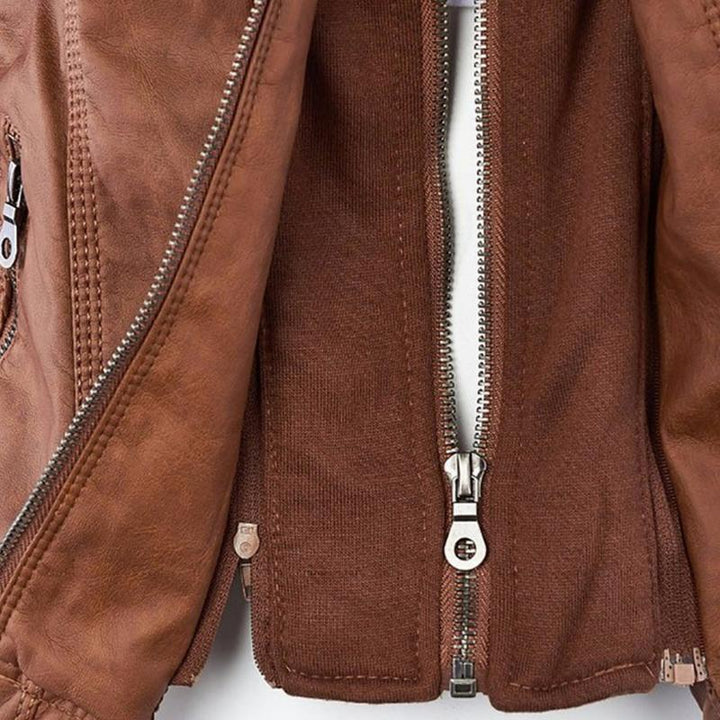 Gwenda | Chic Vegan Leather Jacket