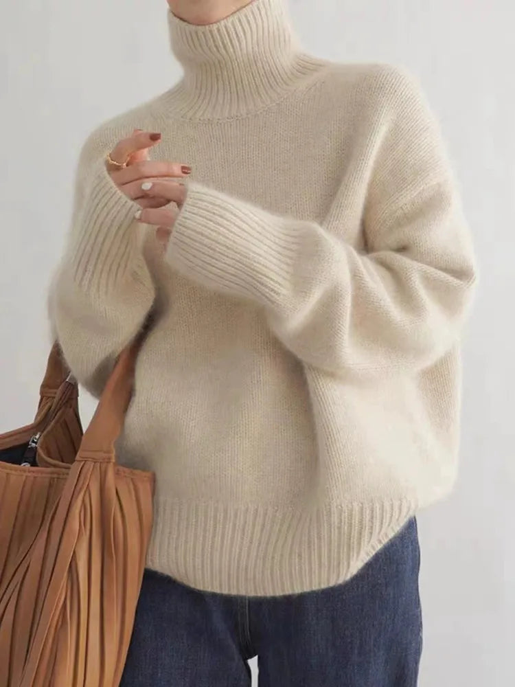 Comfy Turtleneck Sweater For Women